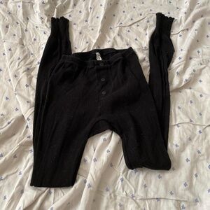 Pretties Venice pointelle leggings in black